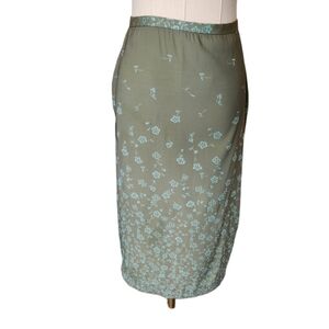 David Bitton Turquoise flower skirt - Size 8